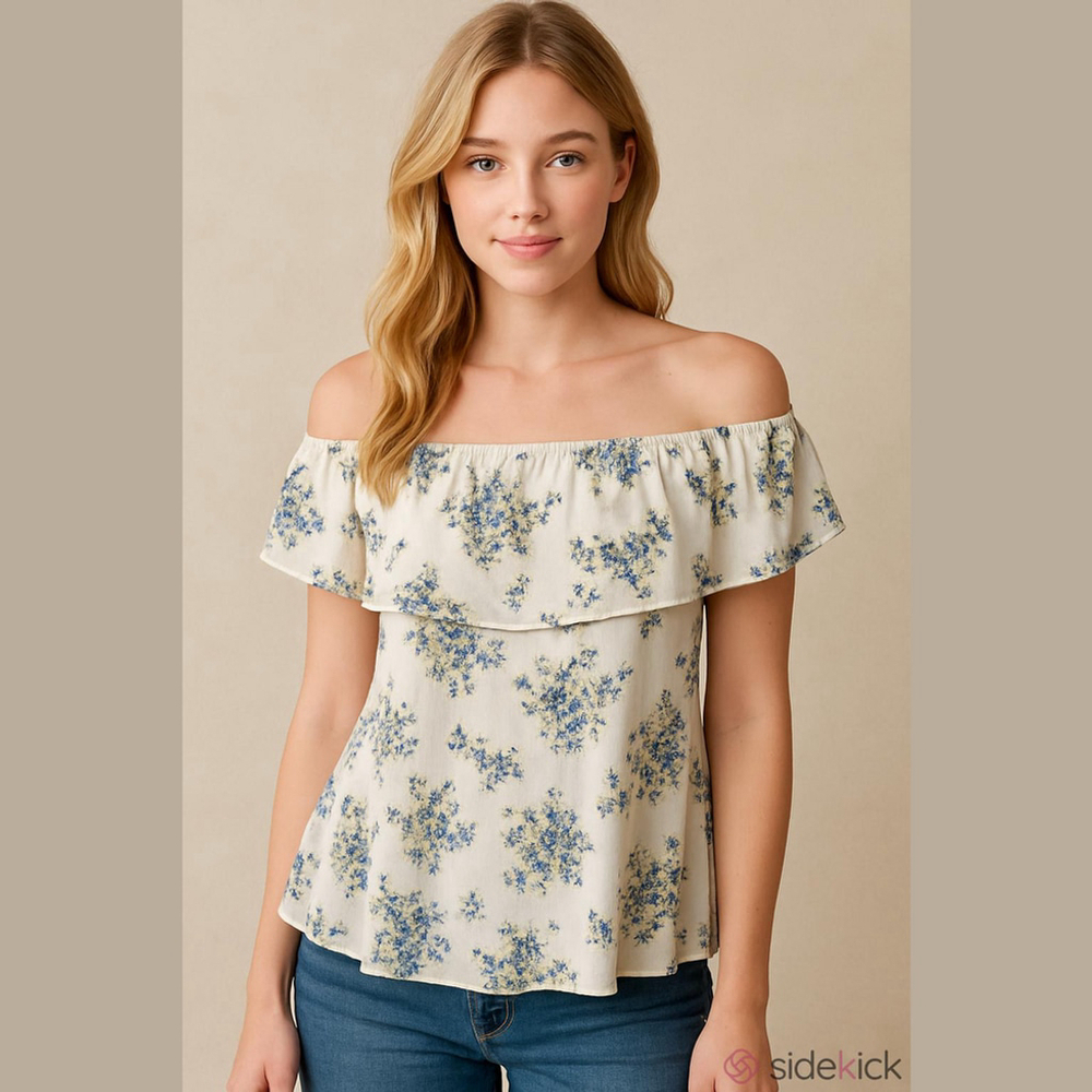 Addition Elle Sheer Floral Peasant Blouse – Size 2X cottage core